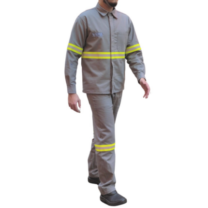 Uniforme NR10 Eletricista Risco 2 Antichama com Faixa Refletiva