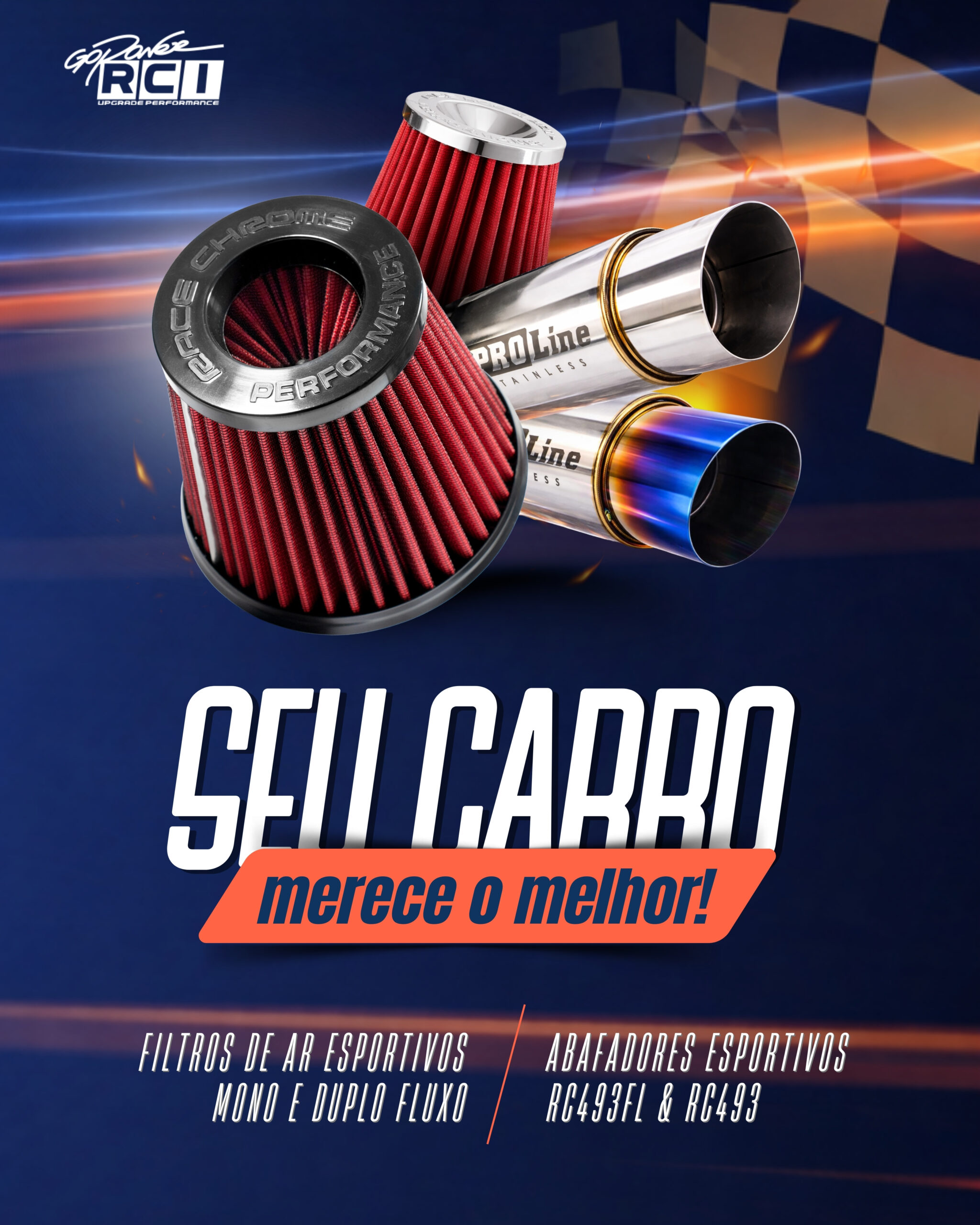 abafador esportivo filtro de ar esportivo