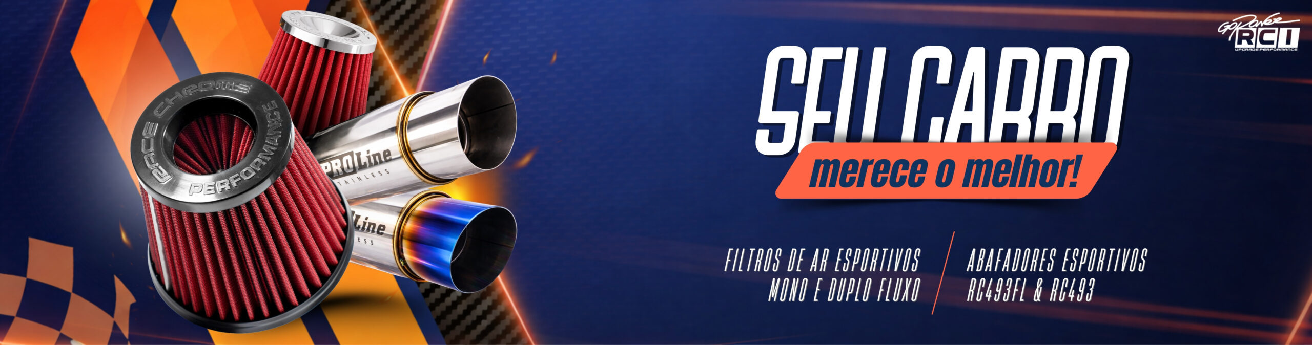 filtro de ar e abafador esportivo